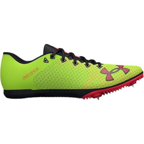 Under Armour Unixes Sprint Spikes Shoes Neon Yellow/Red Size Mens 11.5/Womens 13 - Picture 13 of 13